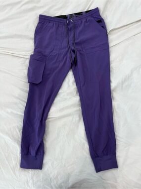Purple Cargo Scrub Joggers
